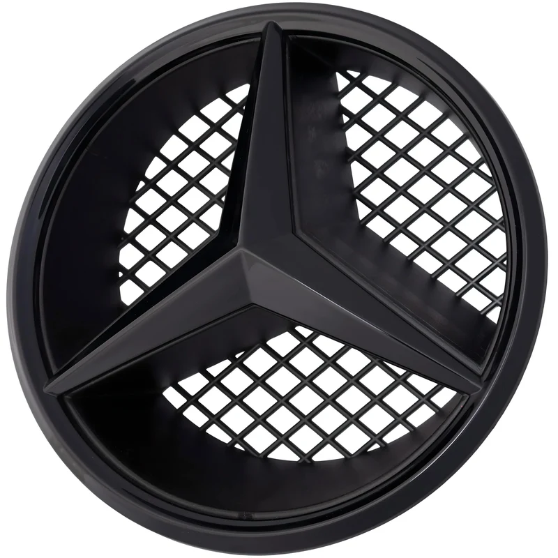 Mercedes Grille Emblem | Gloss Black - Grid Style