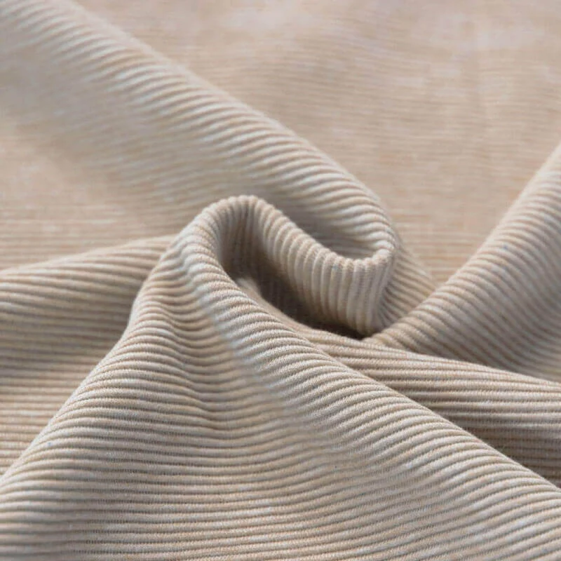 Ottoman Rib Jersey melange „Beige“