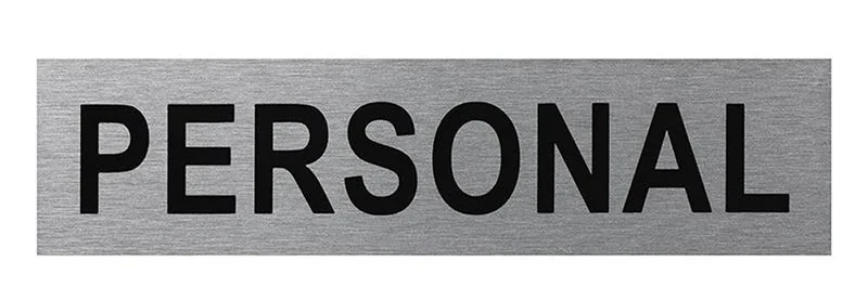 ProPlus SF_972116 Aluminium Türschild "Personal" 160x40mm Tür Schild