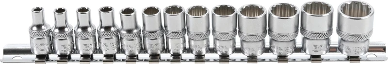 BGS 2269 Satz Steckschlüsseleinsätze Zwölfkant Antrieb Innenvierkant 6,3mm (1/4") SW 4 - 14mm