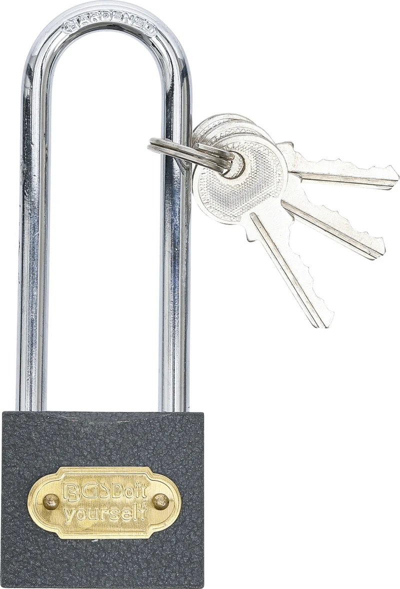 BGS DIY 85168 Vorhängeschloss Typ L extra hoher Bügel