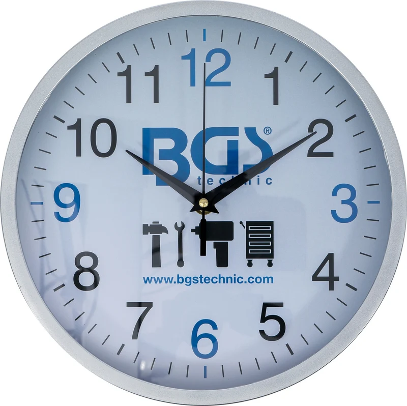 BGS CLOCK Wanduhr mit BGS Logo Durchmesser Ø 250mm