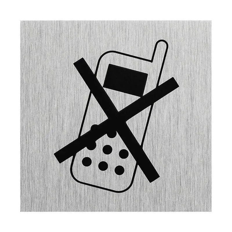 ProPlus SF_972068 Aluminium Türschild "Bild Handy Ausschalten" 60x60mm Tür Schild