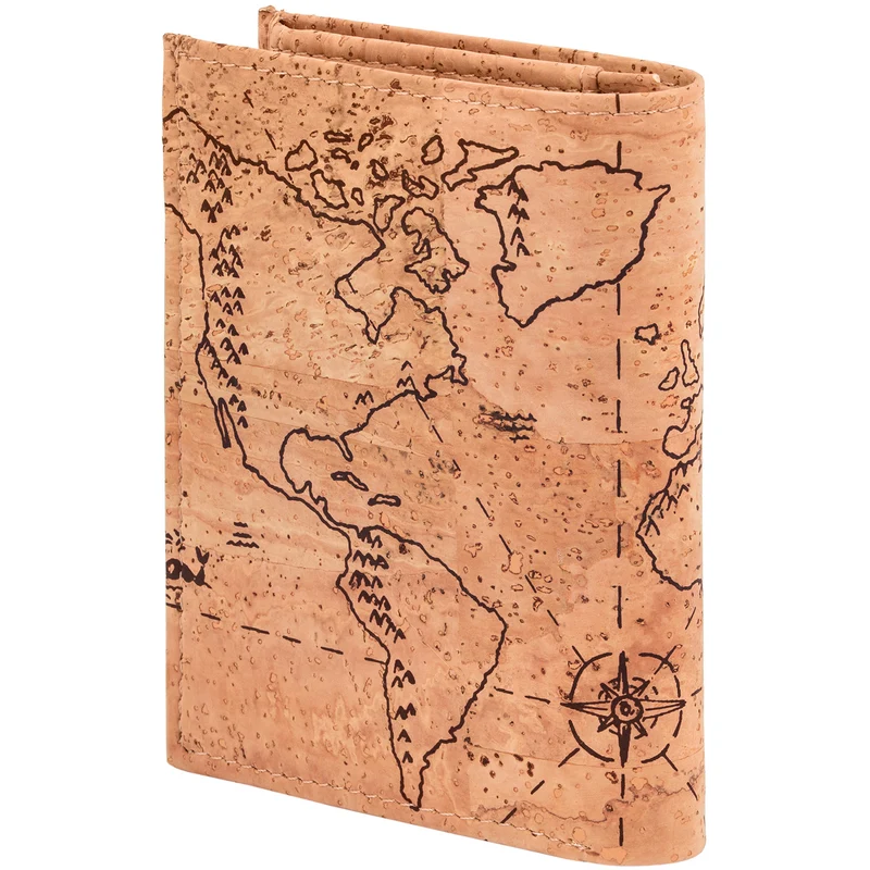 Kork-Geldbörse MAEL (Worldmap)
