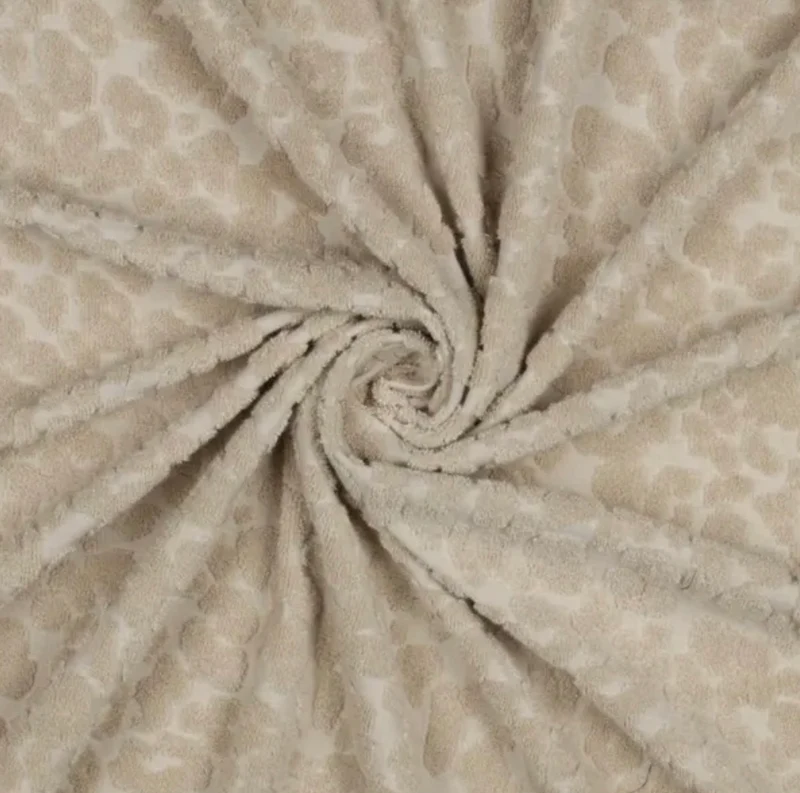 Frottee Stoff „Animal Print Sand“