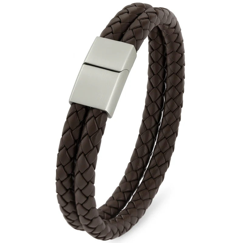 Lederarmband HAKVIK mit 2x6mm Riemen