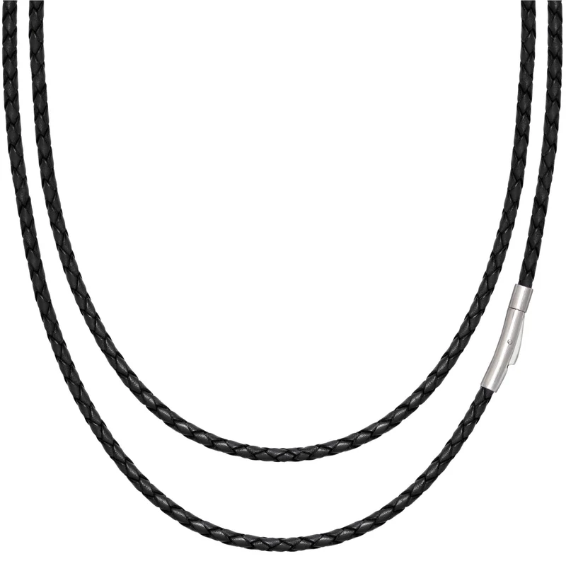 Lederkette mit Edelstahlverschluss