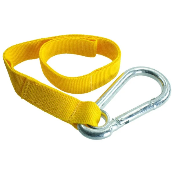 Schlauchtragegurt signalgelb mit Karabiner - 620 x 25 mm