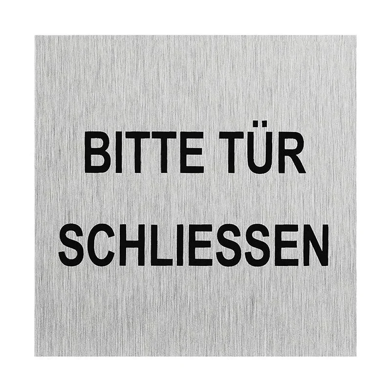 ProPlus SF_972065 Aluminium Türschild "Bitte Tür schliessen" 60x60mm Tür Schild