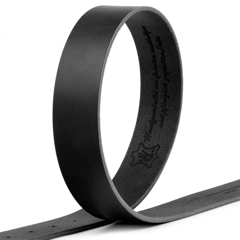 Lederriemen 3,5cm schwarz