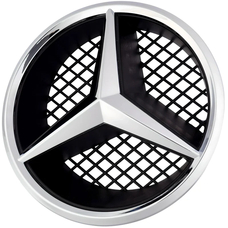 Mercedes Grille Emblem | Chrome - Grid Style