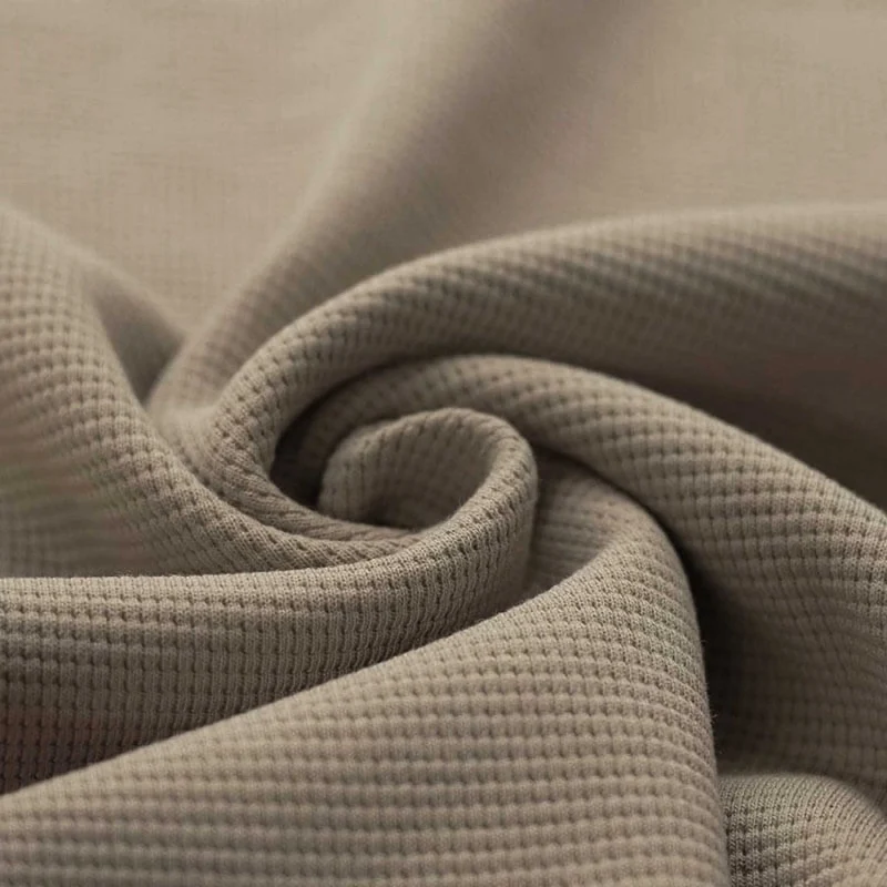 Waffle Knit Jersey “Taupe“