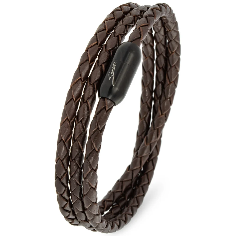 Wickelarmband aus Leder mit Magnetverschluss
