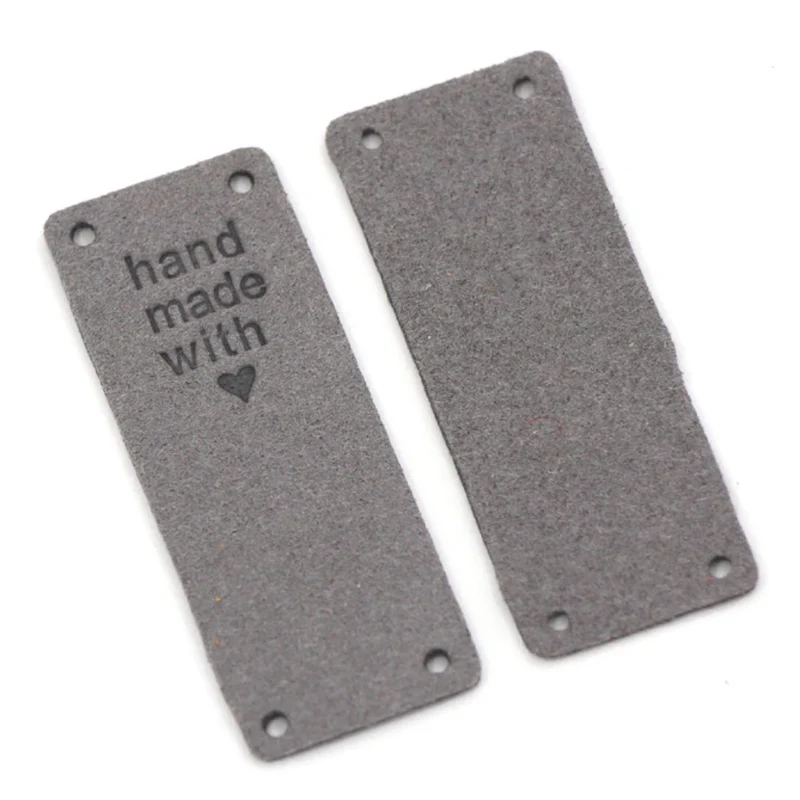 Handmade with Love Label "Grau" (5er-Pack)