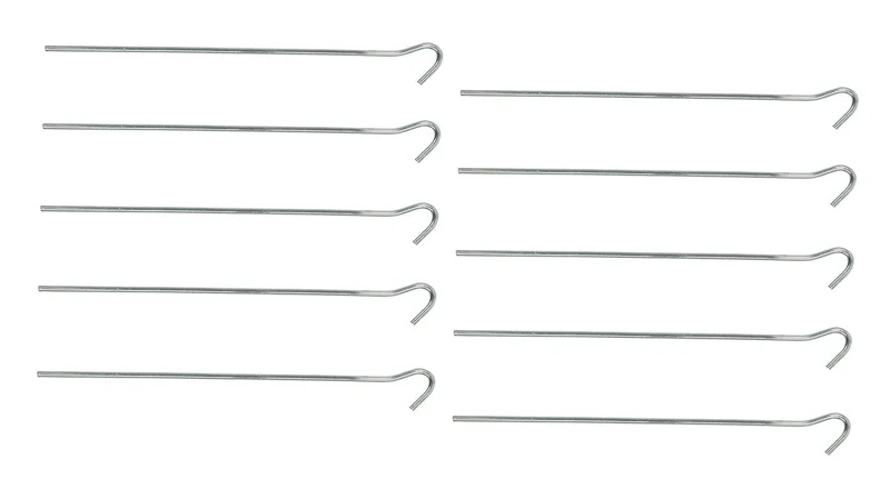 ProPlus 364685S 10 x Zelthering Ø4,2mm Länge 25cm Metall mit offener Öse