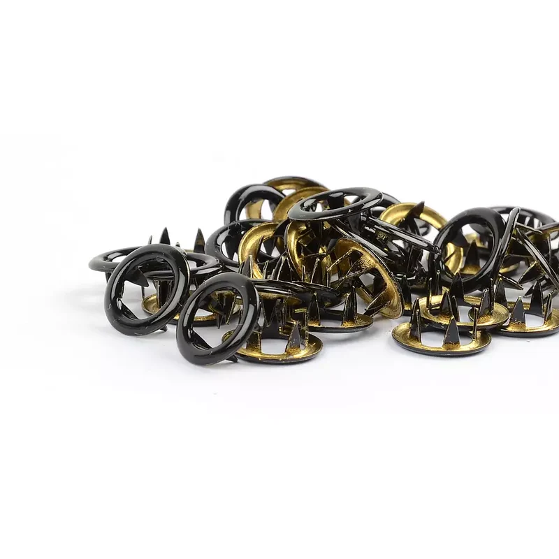 Jersey Druckknöpfe Schwarz (50pcs.)
