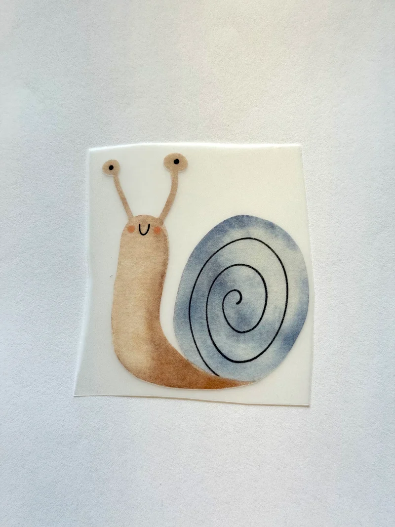 Bügelbild Schnecke