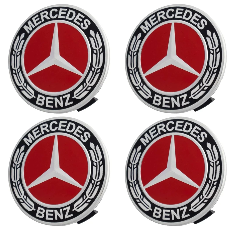 Mercedes Hub Caps | Phantom Red