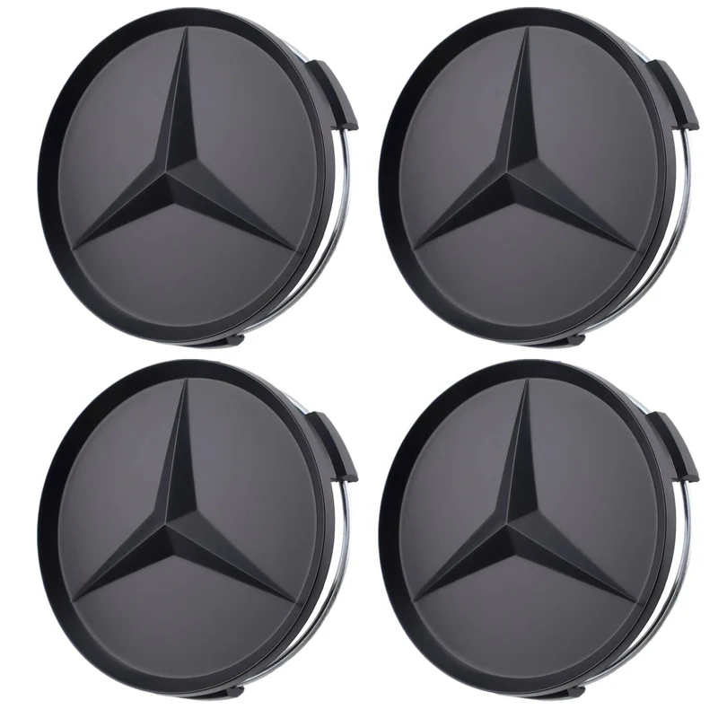 Mercedes Hub Caps | Matte Black