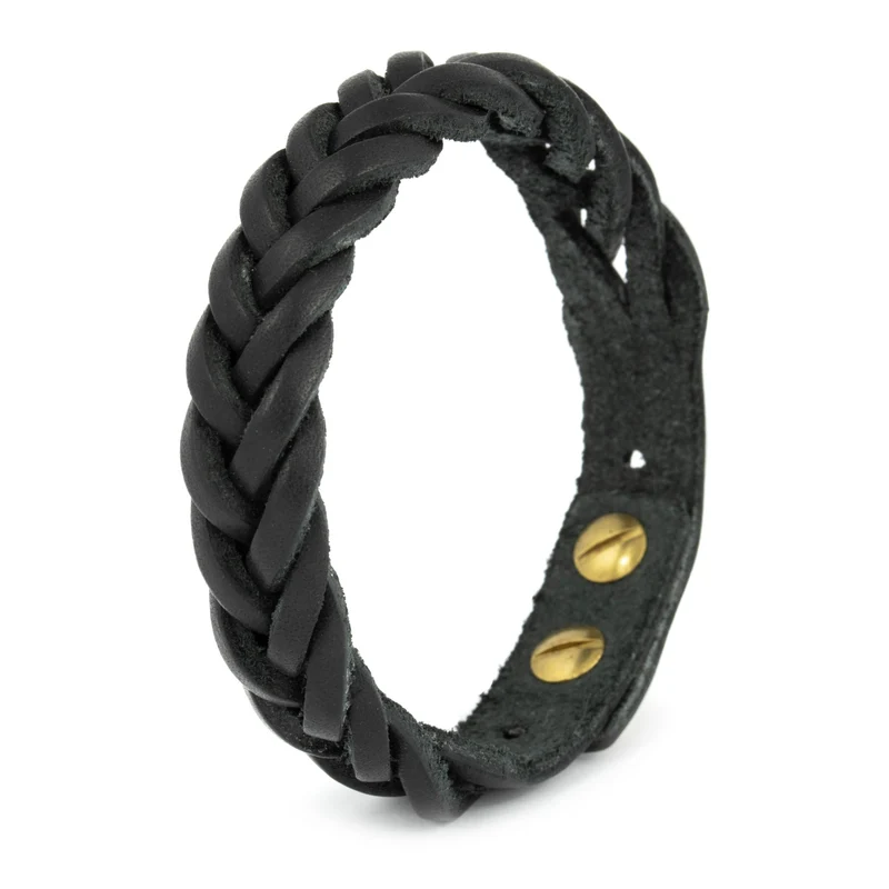 Lederarmband geflochten