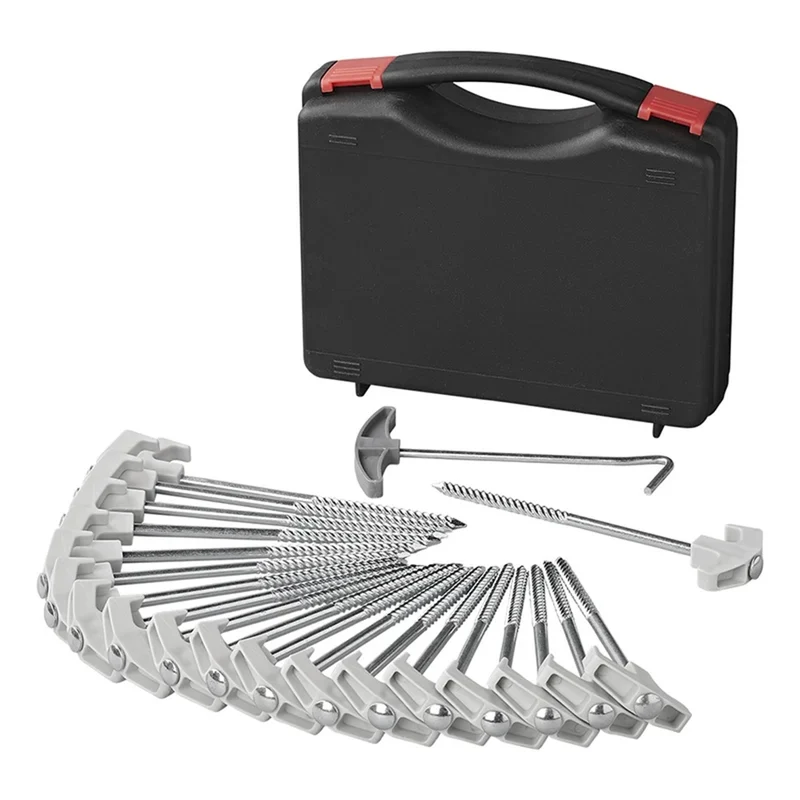 ProPlus 365014V05 Satz Zeltheringe 20cm Metall Heavy Duty mit Kunststoffhaken