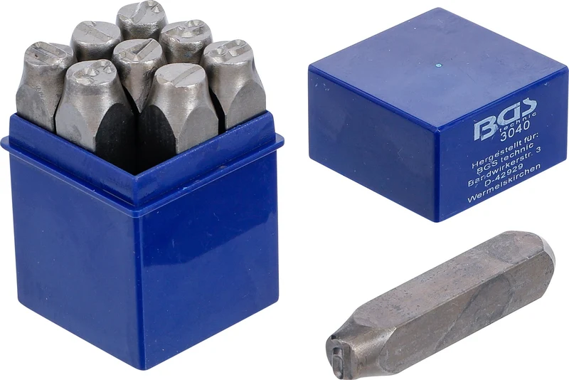 BGS 3040 Einschlagzahlen Höhe 12mm im Kästchen aus Kunststoff