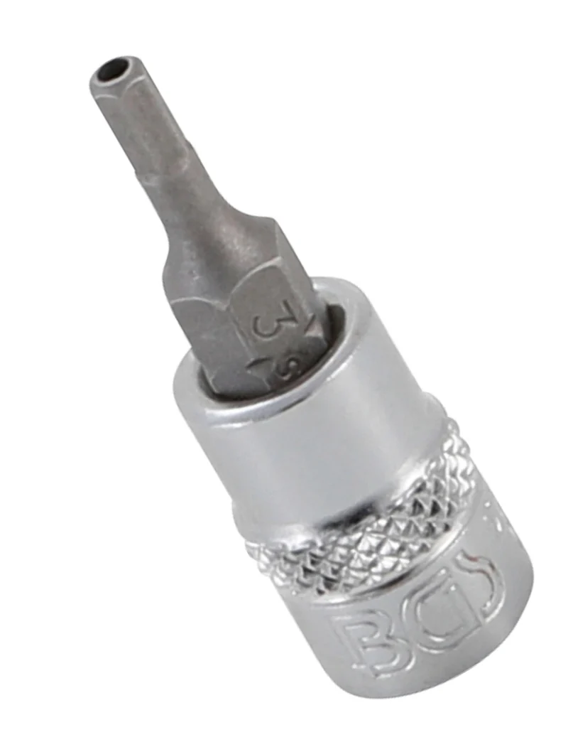 BGS 5156-3 Biteinsatz Innensechskant mit Bohrung 3mm HX3 Länge 38mm Antrieb 6,3mm (1/4")