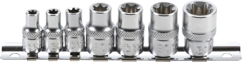 BGS 2027 Satz Steckschlüsseleinsätze E-Profil Antrieb Innenvierkant 6,3mm (1/4") / 10mm (3/8") SW E6 - E16