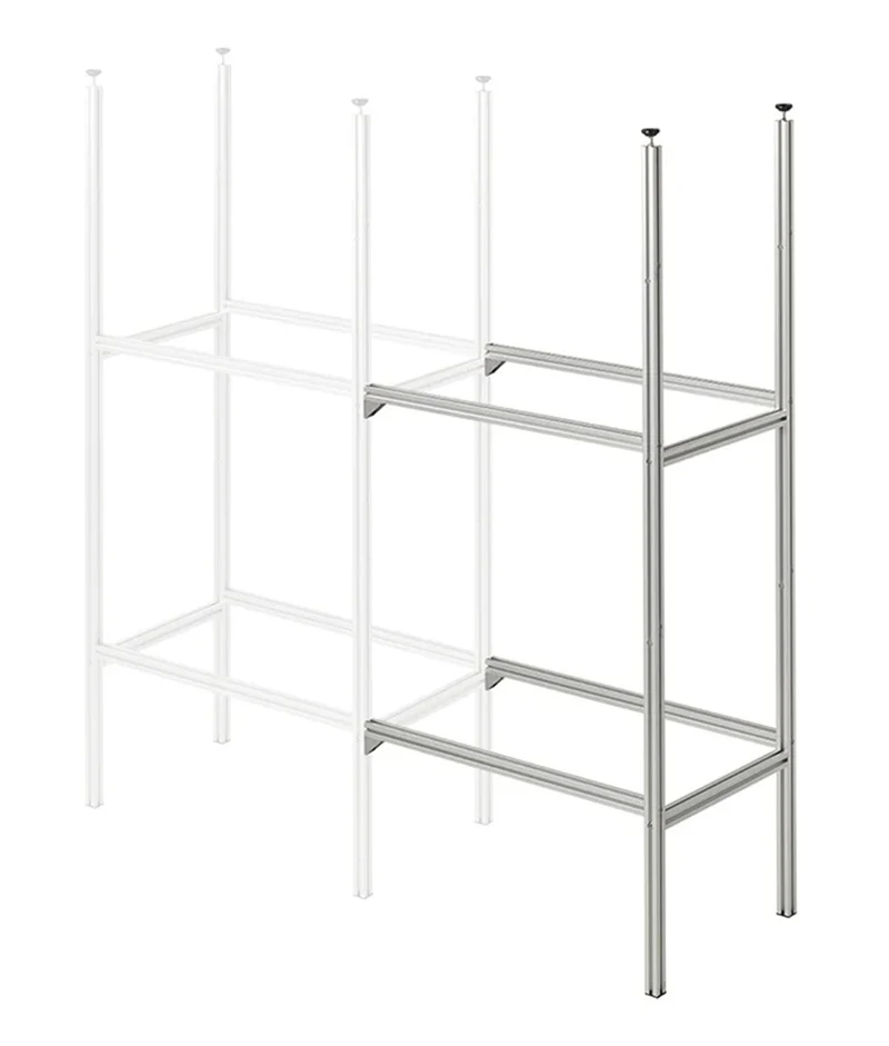 ProPlus 230400AC01 Aufbewahrungssystem Aluminium für Wohnmobilgarage Erweiterungspaket mit Stütze und Trägern