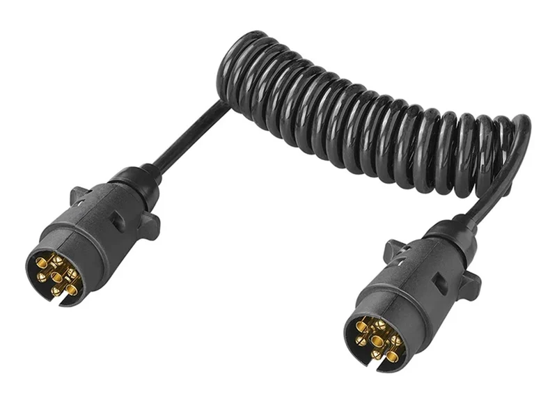 ProPlus 343541V01 Spiralkabel 1,5 Meter aus PVC 7 Adern mit 2 Steckern 7 polig