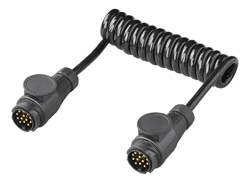 ProPlus 343539V01 Spiralkabel 1,5 Meter aus PVC 13 Adern mit 2 Steckern 13 polig