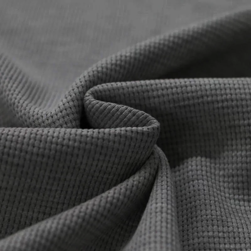 Waffle Knit Jersey melange “Dunkelgrau”