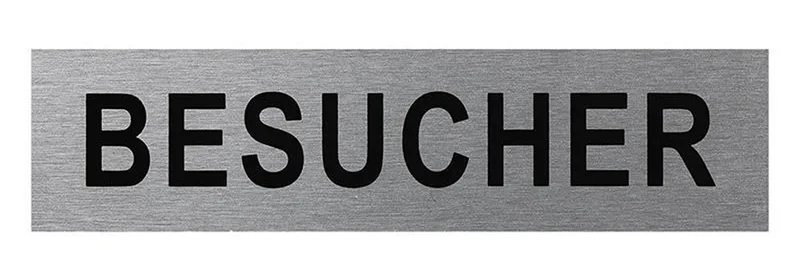 ProPlus SF_972117 Aluminium Türschild "Besucher" 160x40mm Tür Schild