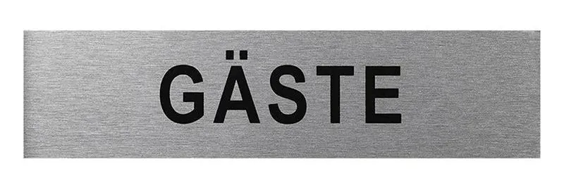 ProPlus SF_972115 Aluminium Türschild "Gäste" 160x40mm Tür Schild