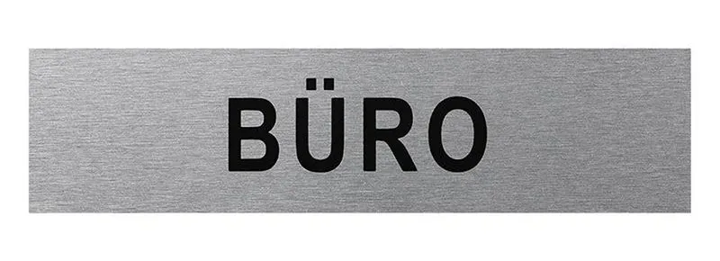 ProPlus SF_972114 Aluminium Türschild "Büro" 160x40mm Tür Schild