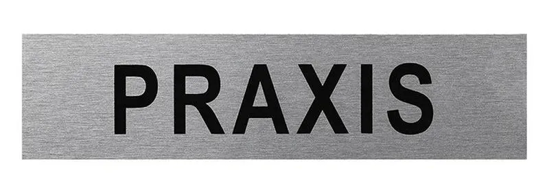 ProPlus SF_972113 Aluminium Türschild "Praxis" 160x40mm Tür Schild