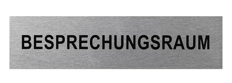 ProPlus SF_972118 Aluminium Türschild "Besprechungsraum" 160x40mm Tür Schild