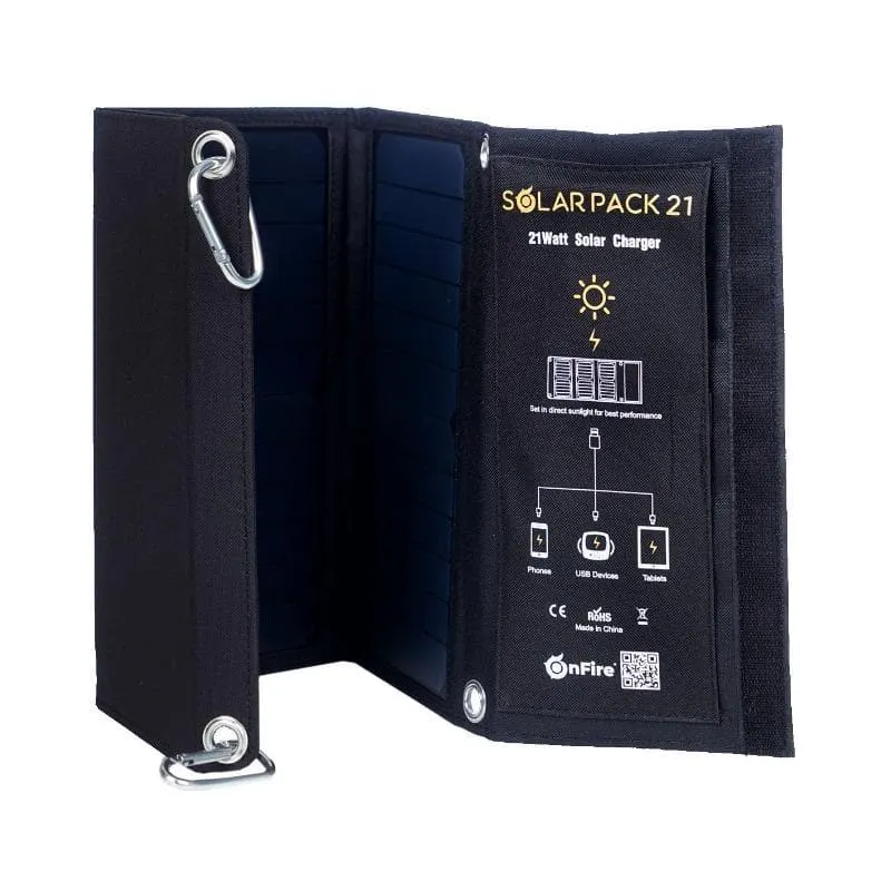 Faltbares mobiles Solar-Ladegerät 21 Watt