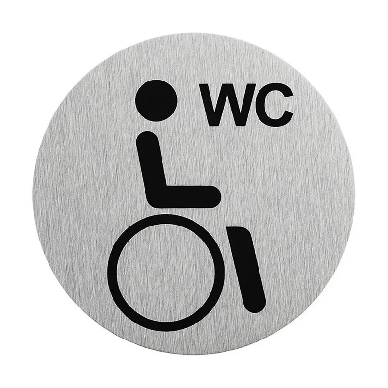 ProPlus SF_972125 Aluminium Türschild "Bild Behinderten WC" Ø75mm Tür Schild