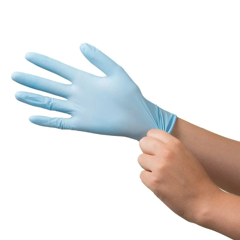 WERO DuraLine® Einmalhandschuhe Nitril, puderfrei, Gr. L (8 – 9), 4 Stk