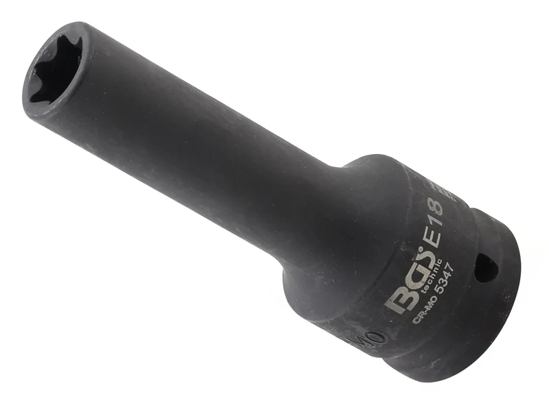 BGS 5347 Impact Nuss E18mm E-Profil lang/tief Antrieb 20mm (3/4") für Schlagschrauber