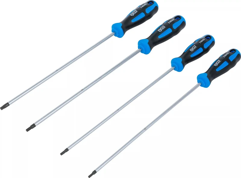 BGS 74541 Satz Schraubendreher extra lang T-Profil (für Torx) T15-T30 4 teilig