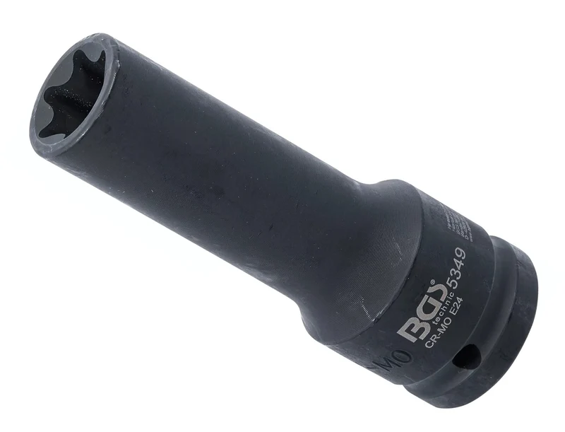 BGS 5349 Impact Nuss E24mm E-Profil lang/tief Antrieb 20mm (3/4") für Schlagschrauber