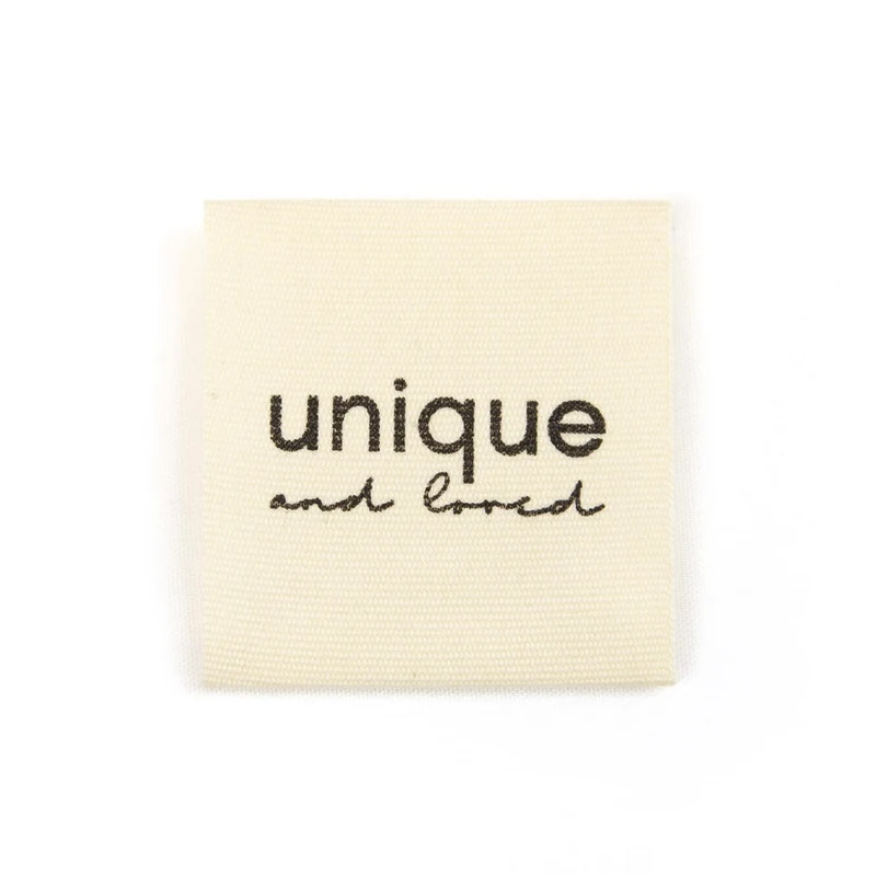 Baumwoll-Label Unique and Loved