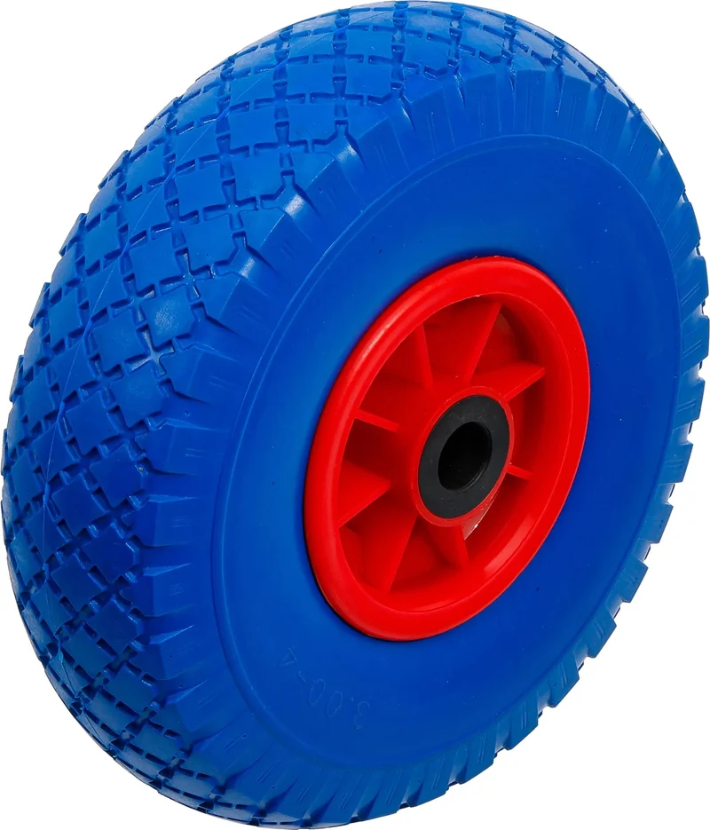 BGS DIY 80651 Rad für Sackkarren Bollerwagen PU rot / blau Ø260mm