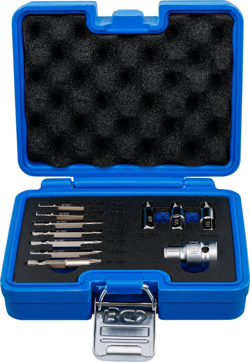 BGS 74785 Satz Ausdreher für Schrauben für defektes T-Profil (für Torx) T10 - T55 11 teilig