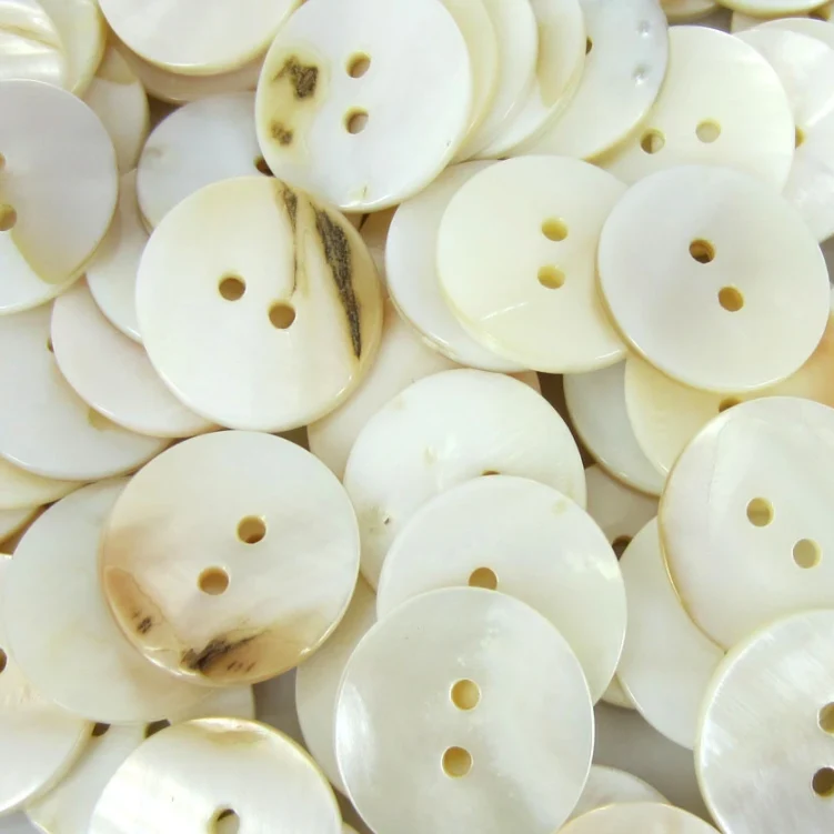 Perlmutt Knopf in versch. Grössen (5er-Pack)