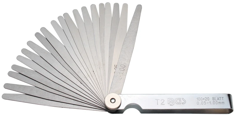 BGS 3083 Präzisions Fühlerlehre 20 Blatt metrisch Material Edelstahl