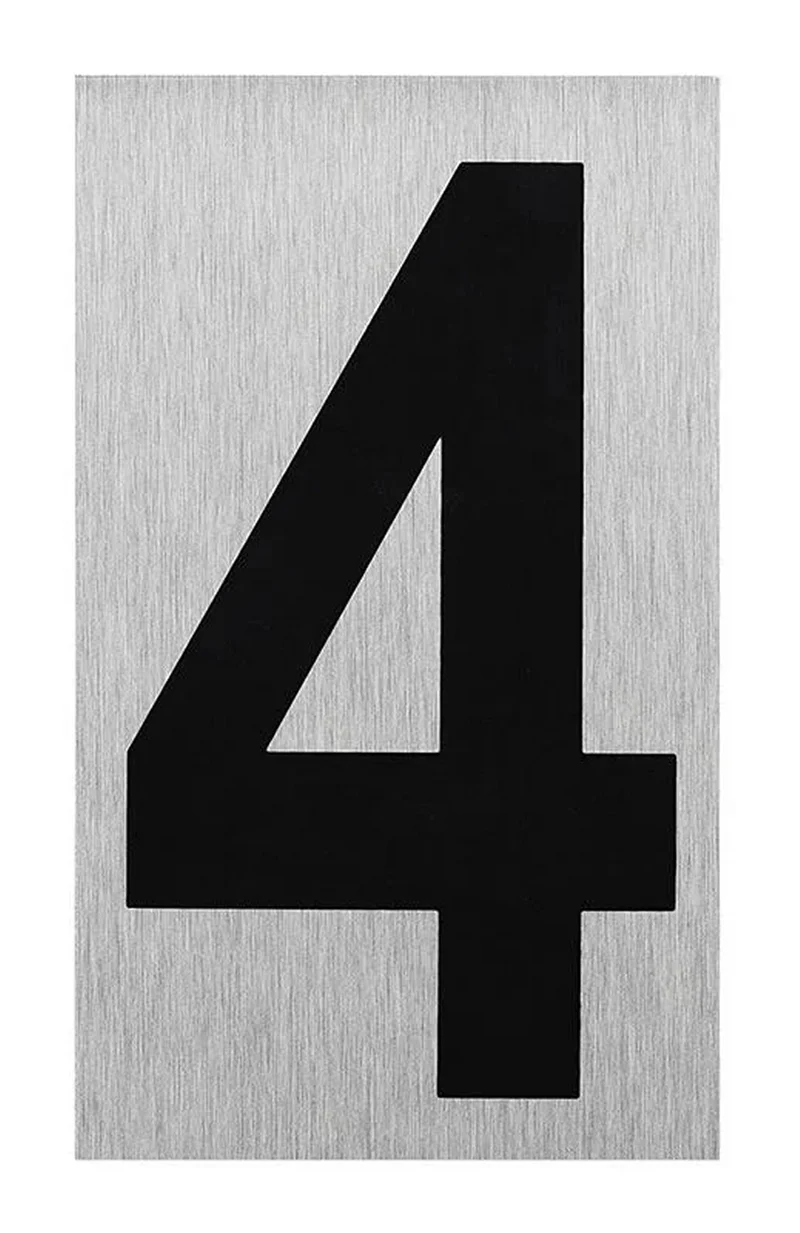 ProPlus SF_972105 Aluminium Türschild "4" 100x60mm Tür Schild