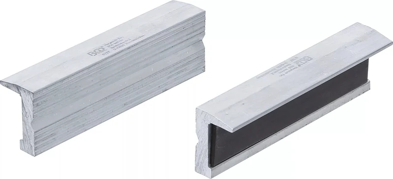 BGS 6797 Satz Schraubstock Schutzbacken aus Aluminium Breite 125mm mit Längsprofil 2 teilig